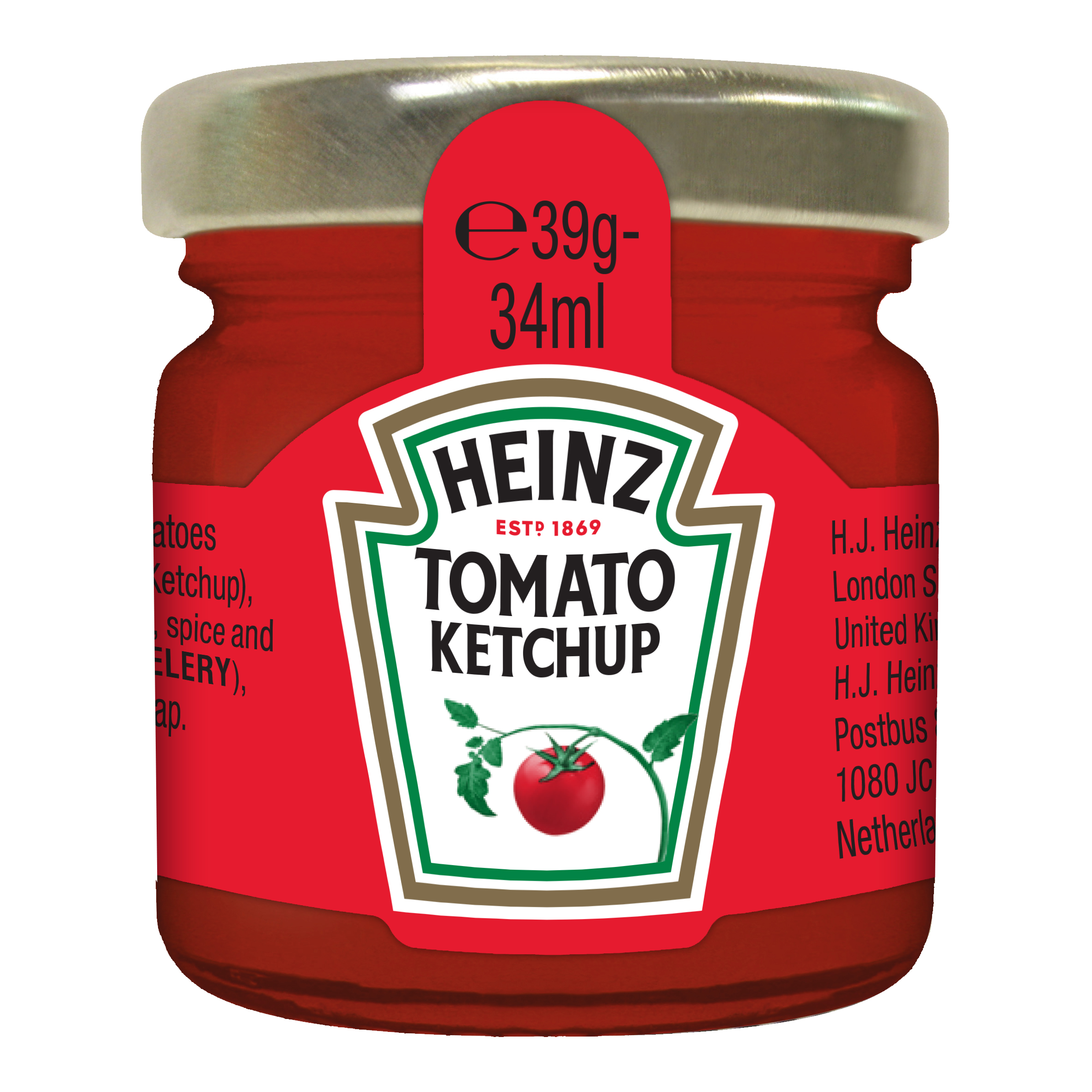 KETCHUP FRASCO CRISTAL 80 UNI X 39 GR. HEINZ