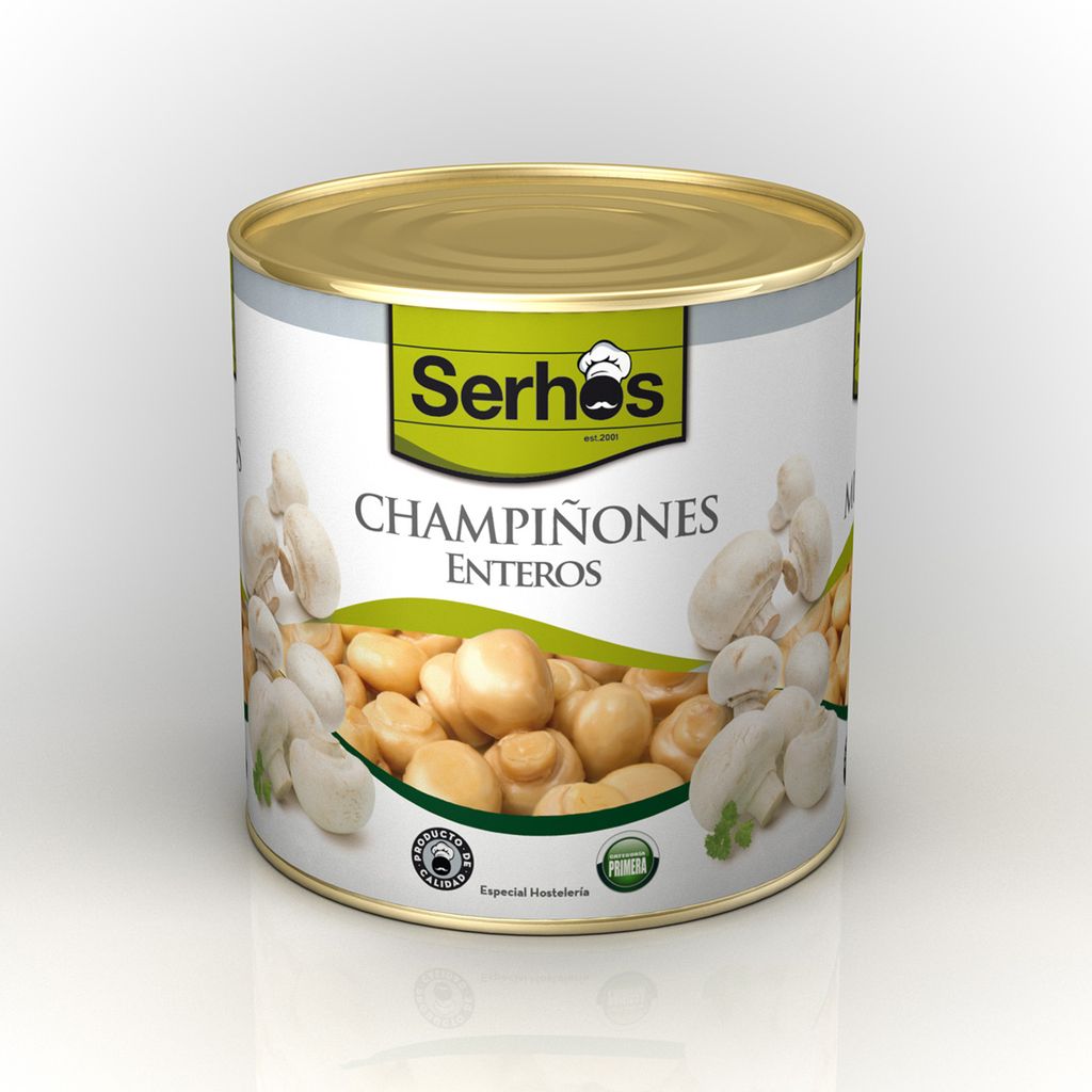 CHAMPIÑONES ENTEROS 3 KG (P.E.1,330KG) S