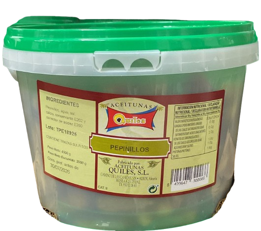 PEPINILLOS VINAGRE 150/300 4KG (P.E. 1,9KG) CAMPOS