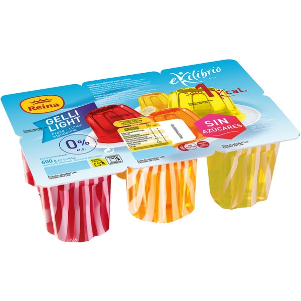 GELATINA SABORES LIGHT 48 TARRINAS 100GR REINA