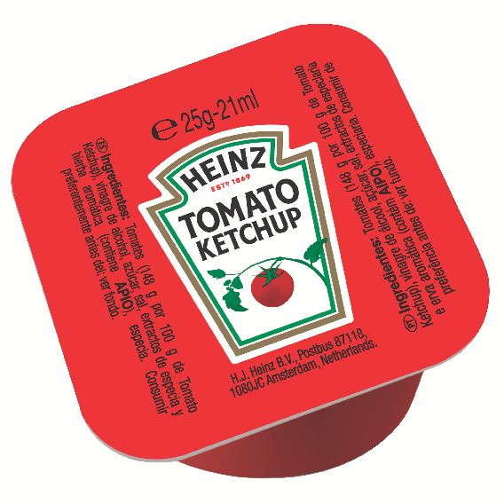 KETCHUP HEINZ (100U) 25ML DIPPOT