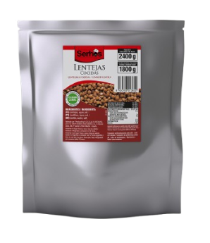 LENTEJAS COCIDAS BOLSA 3 KG P.E.1,8 KG S