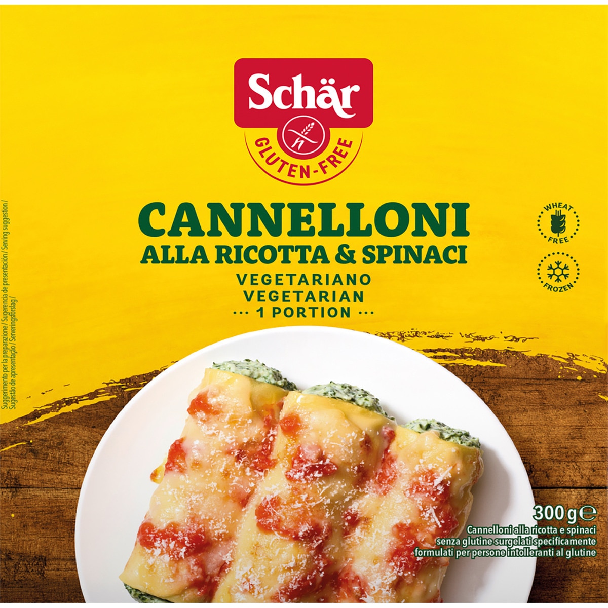 CANNELLONI RICOTTA ESPINACAS 300GR CONG. S/GLUTEN