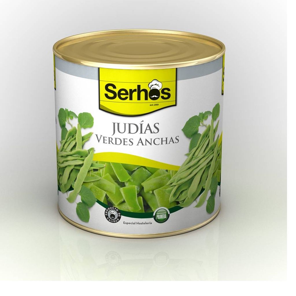 JUDIAS VERDES ANCHAS LATA 3 KG P.E. 1,33