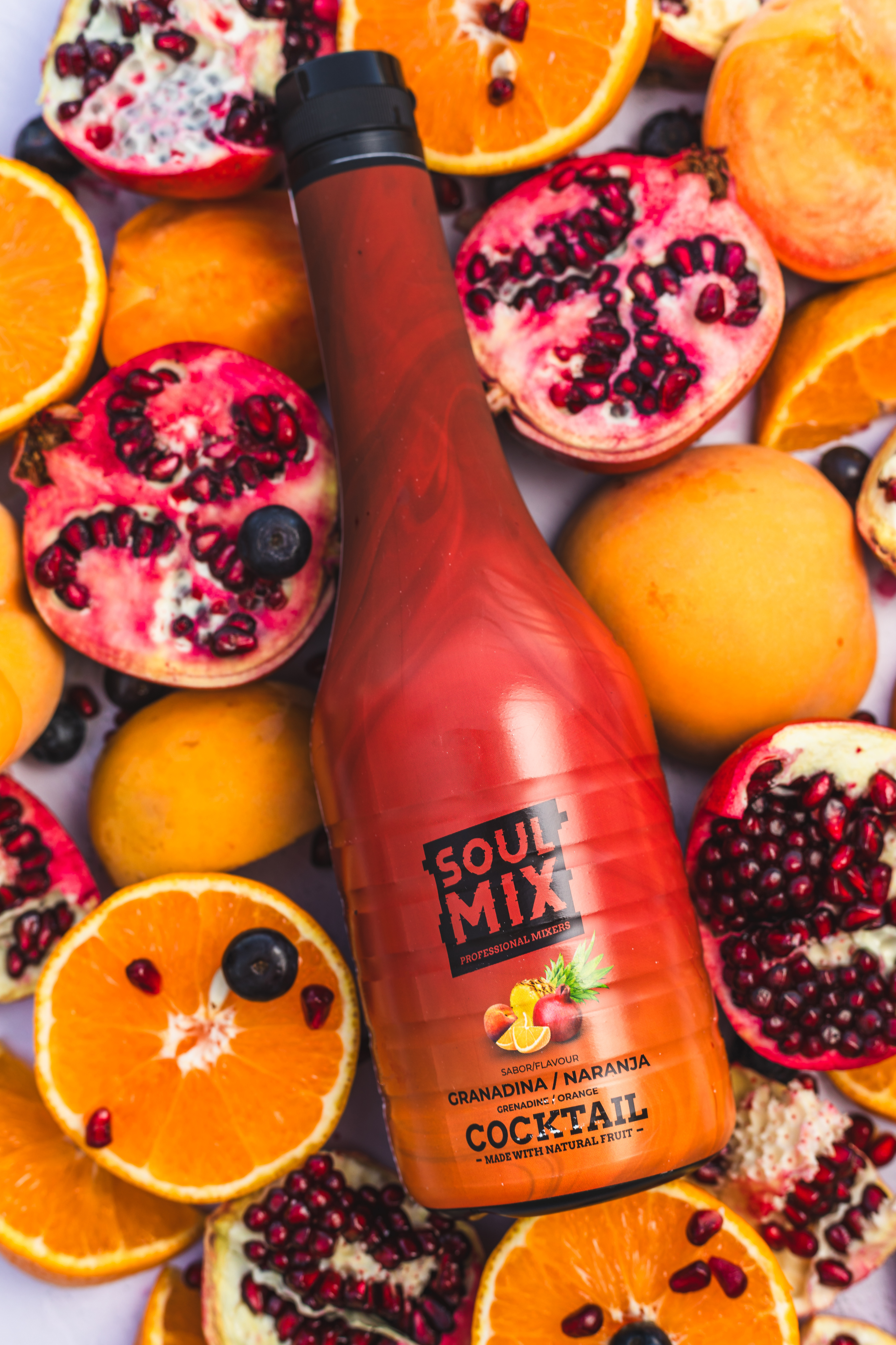 BASE PARA COCKTAIL GRANADINA NARANJA 750ML SOULMIX