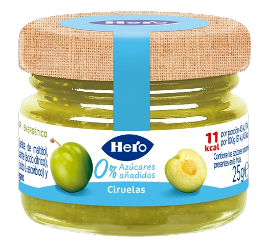 CONFITURA CIRUELA CRISTAL DIET (72U) 25 GR HERO