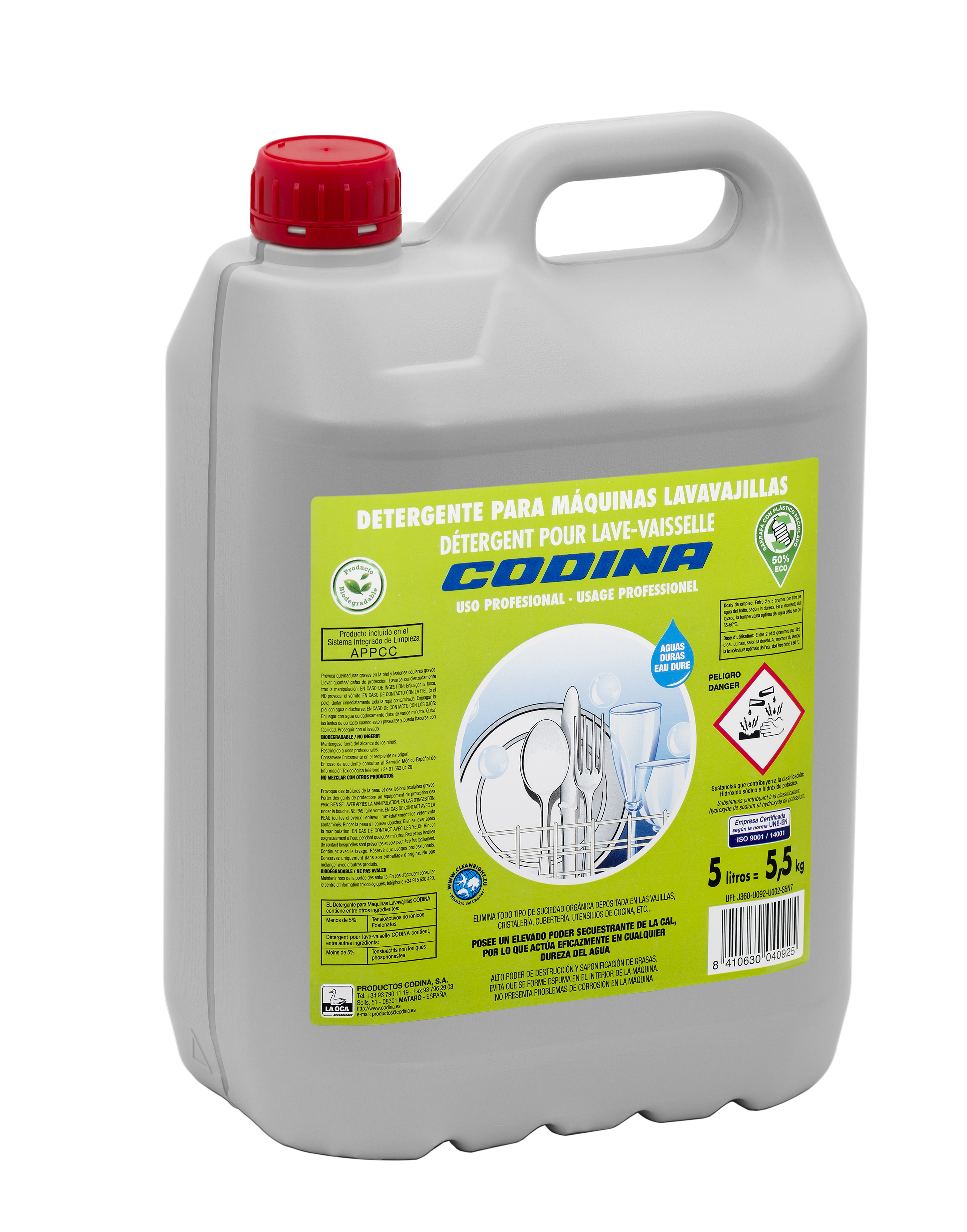 DETERGENTE PARA LAVAVAJILLAS 5L CODINA