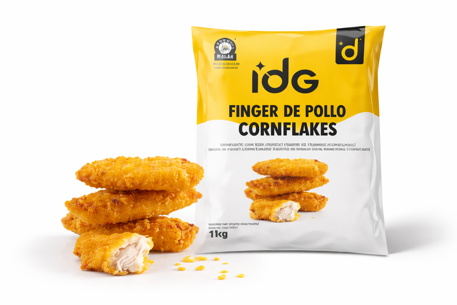 FINGERS POLLO CORNFLAKES BOLSA 1KG (25PZ