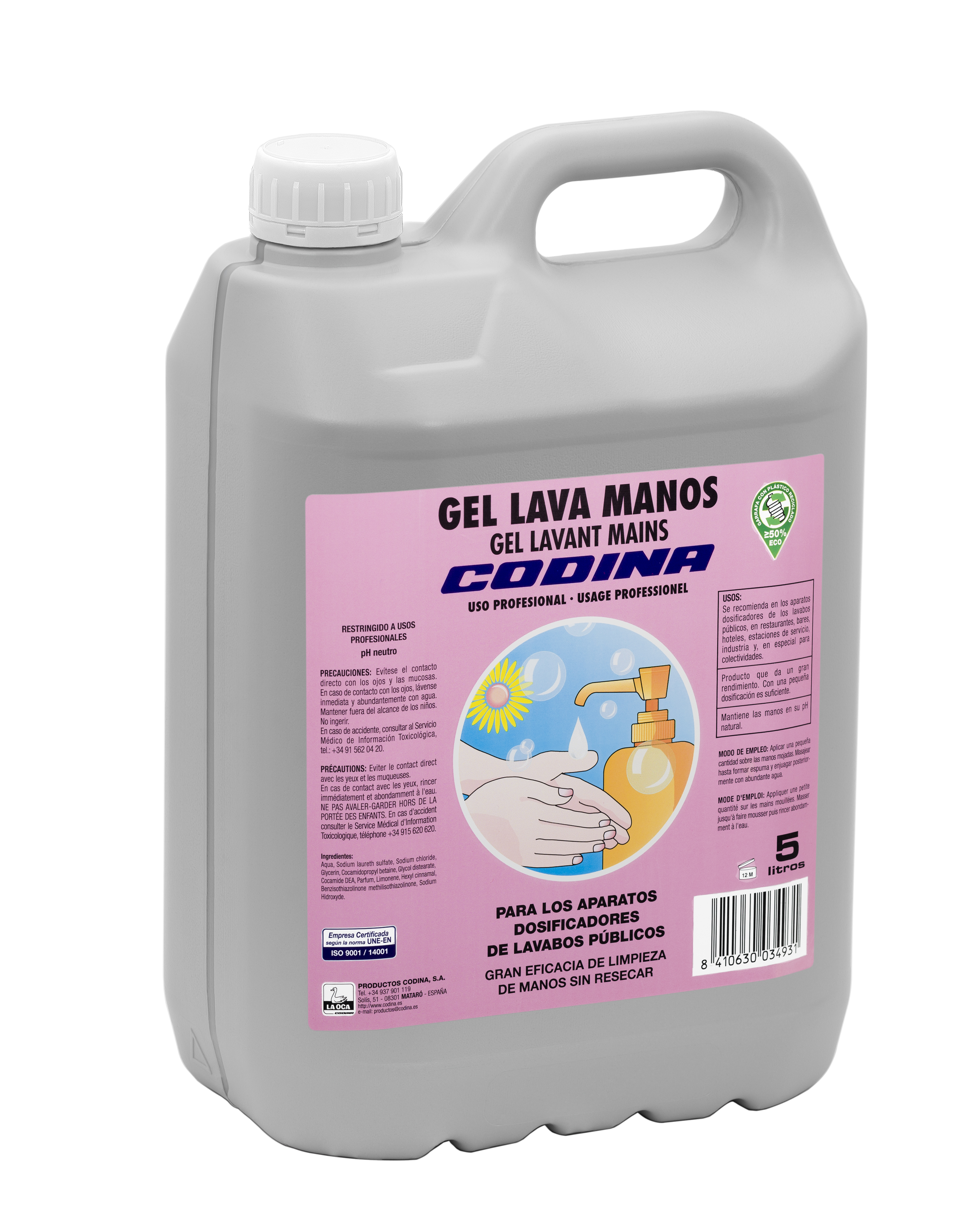 GEL LAVAMANOS 5L CODINA
