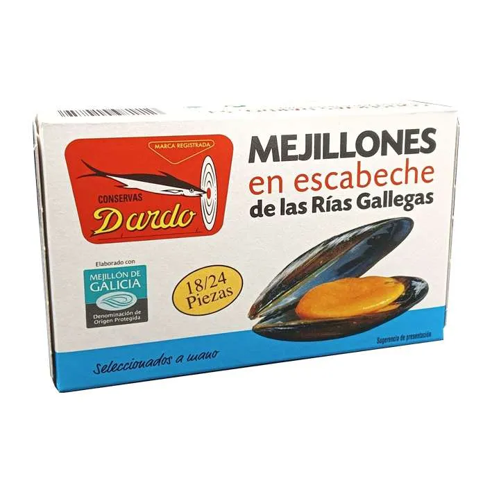 MEJILLONES EN ESCABECHE 120GR (18-24 PIEZAS) DARDO