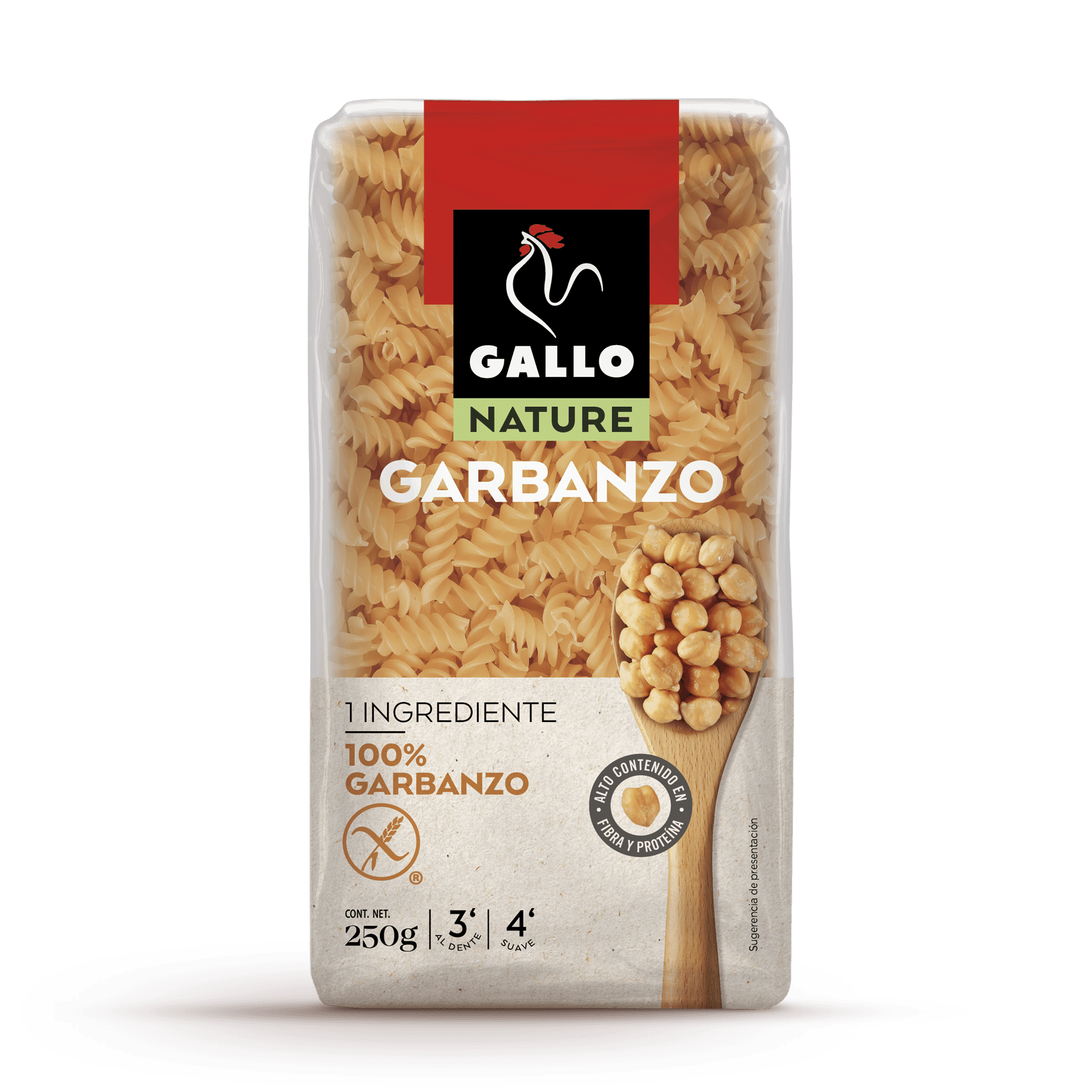 HELICES/ESPIRALES GARBANZO 250GR GALLO NATURE 100%