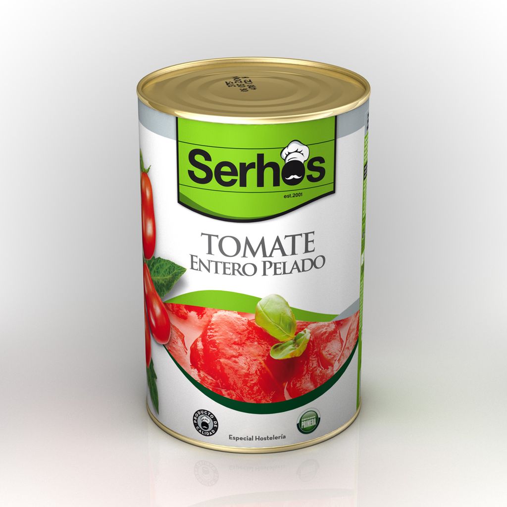 TOMATE ENTERO PERA LATA 5 KG P.E.2,70 KG SERHOS