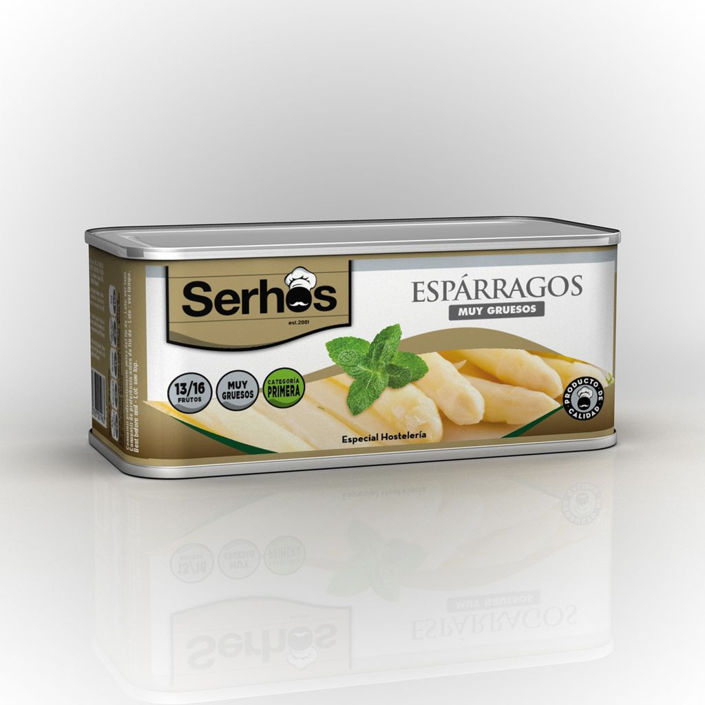 ESPARRAGOS EXTRA 1 KG. 13/16 SERHOS