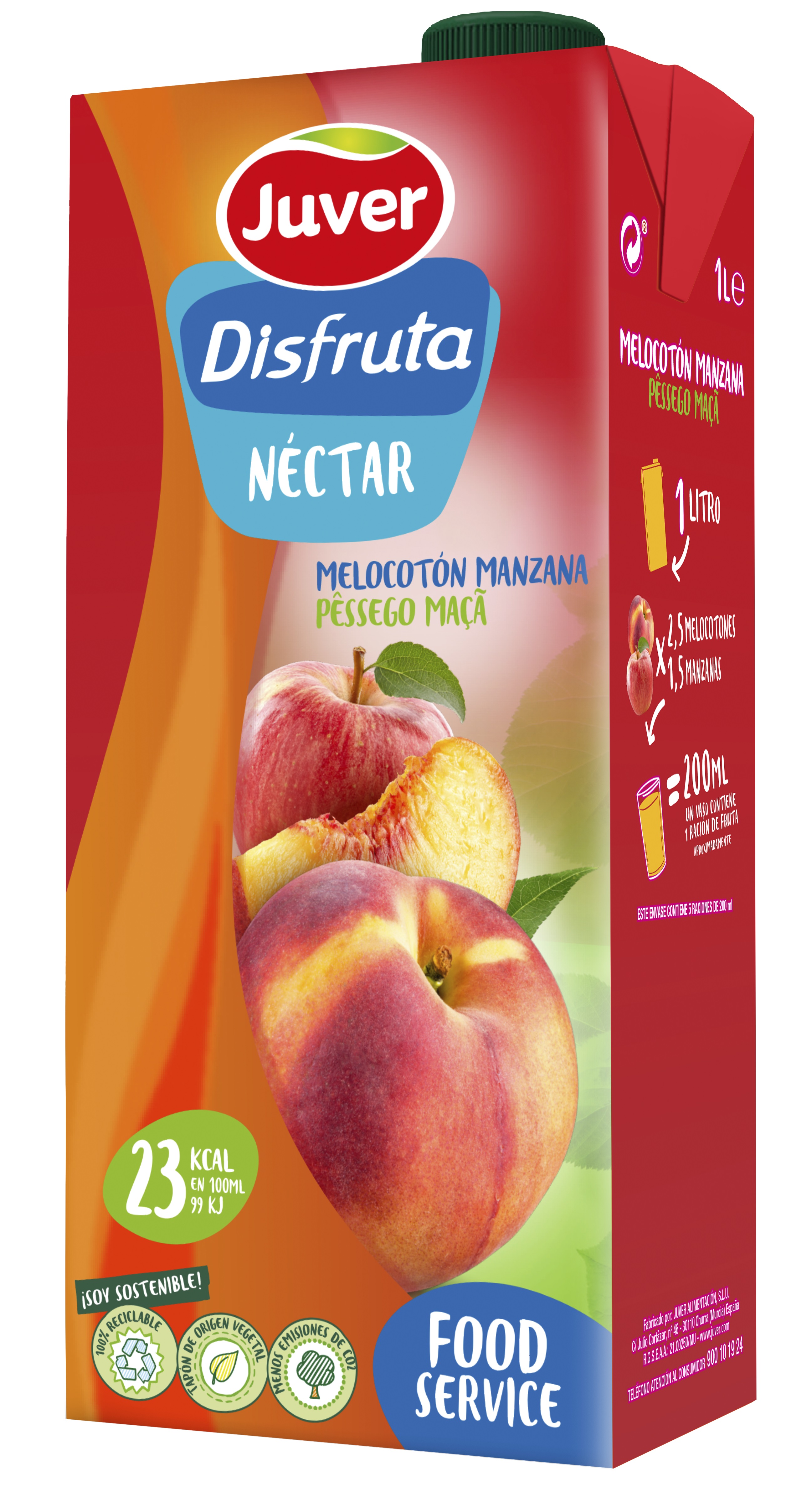 NECTAR S/A BRICK MELOCOTON-MZA PACK 12U X 1L JUVER