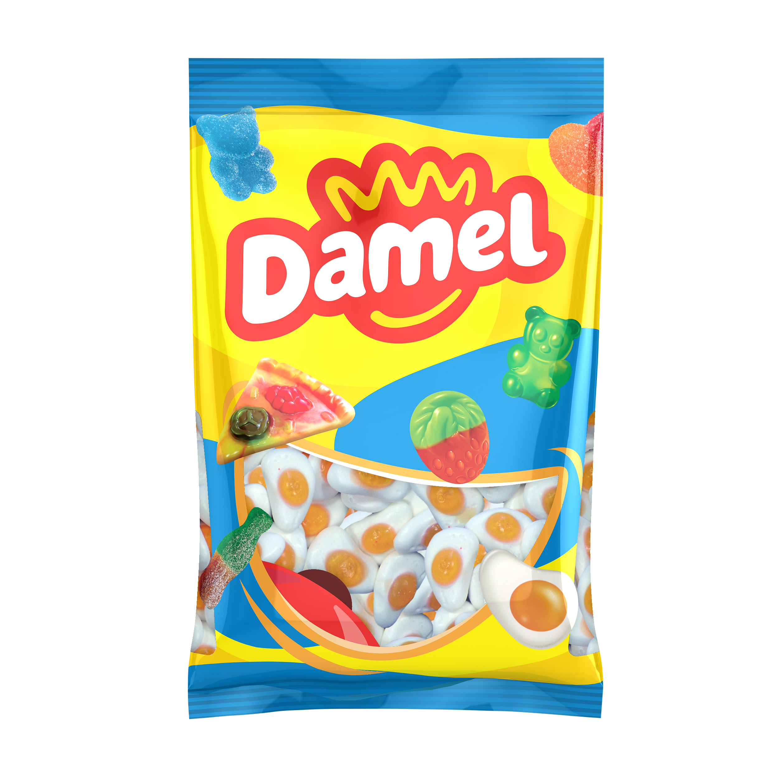 GOLOSINAS HUEVO FRITO BOLSA 1 KG DAMEL