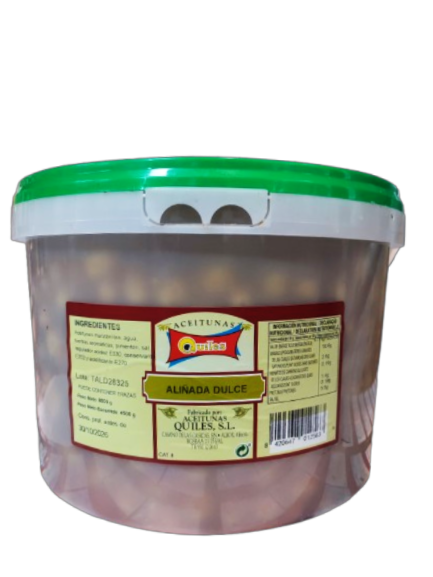 ACEITUNAS ALIÑADA DULCE 8KG (P.E. 4,5KG)